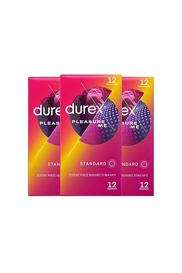 Durex PLEASURE ME - 20 Préservatifs Perlés et Nervurés