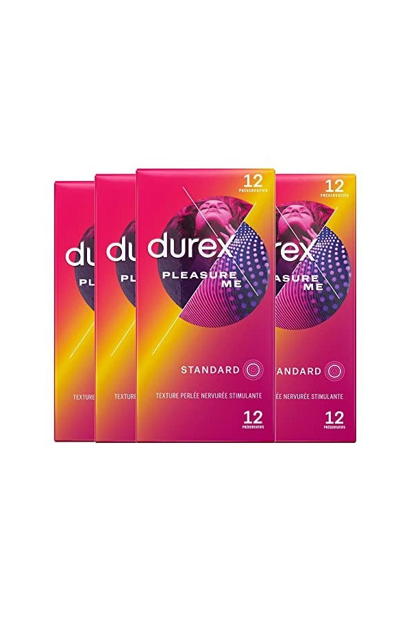 Durex PLEASURE ME - 20 Préservatifs Perlés et Nervurés