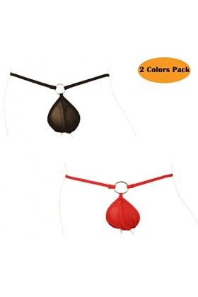 KHUFUZI Lot de 2&nbsp;strings sexy, en forme de G, pour homme, tanga, sous-vêtements en soie glacée, cadeau pour un ami, 2&nbsp;couleur