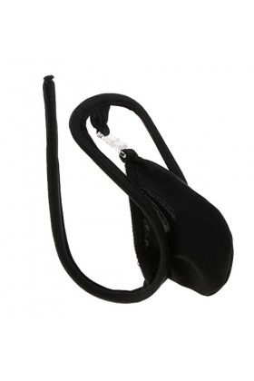 sharprepublic C-string Homme Sexy Ouvert Erotique Slip Lingerie Queue String - Noir, comme décrit