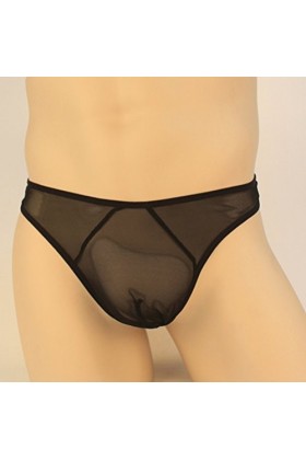 KHUFUZI Lot de 4&nbsp;sous-vêtements sexy, styles en maille pour, homme, lingerie respirante, transparents, cadeau pour un ami, Lo