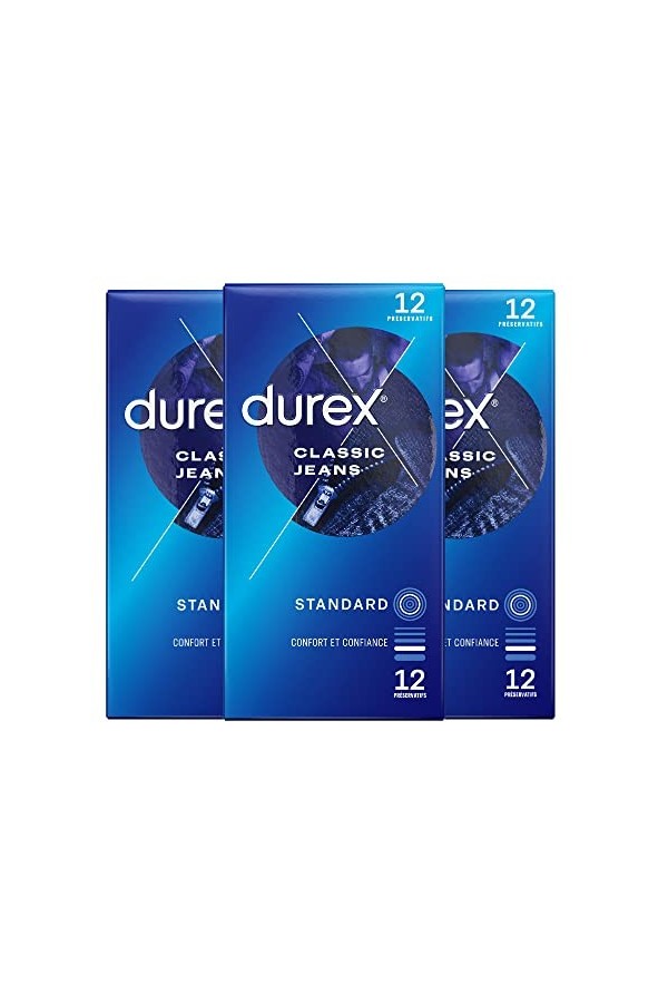 Durex CLASSIC JEANS - 20 Préservatifs - Confort et Confiance