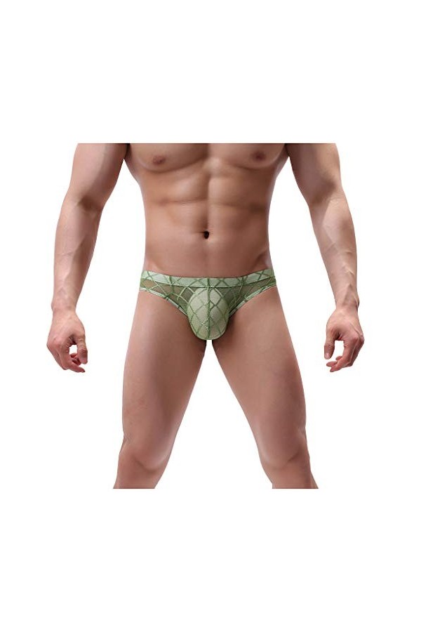 Dasongff Strings à Léopard pour Homme Confortable Sexy Tanga Thongs Hommes Slips Coquine Hot Ouverte sous-Vêtement avec Taill