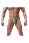 Dasongff Strings à Léopard pour Homme Confortable Sexy Tanga Thongs Hommes Slips Coquine Hot Ouverte sous-Vêtement avec Taill