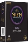 SKYN Elite : Lot de 36 Préservatifs Sans Latex SKYNFEEL pour Homme | Taille Standard, Ultra-Fins et Doux, Forme Droite et Lis