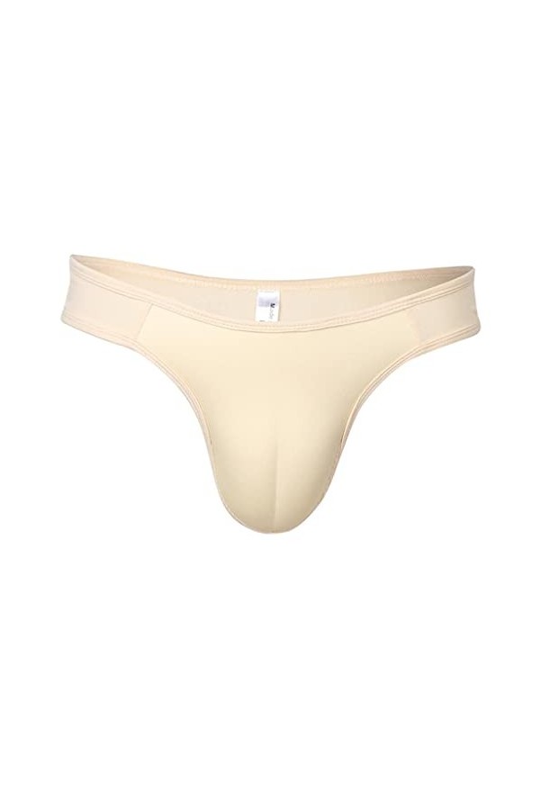 chiwanji String Culotte Culotte Cachant Pénis Culotte de Contrôle Homme Gaff Dresser, Beige, M