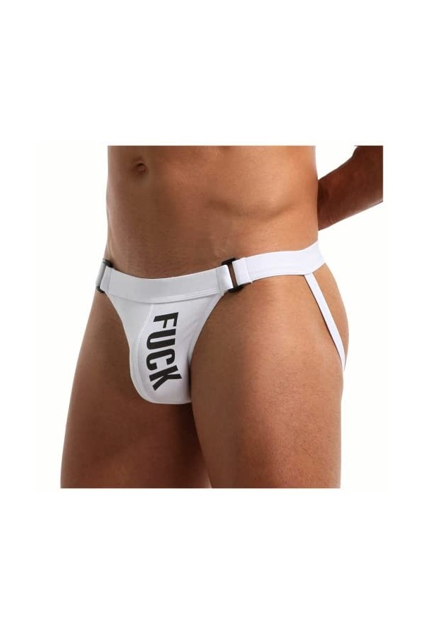 Alienjoy Jockstrap String String pour homme Sexy Sous-vêtements Homme Slips Thong Coton Low Rive G-Strings Sport Jock Strap S