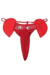 Creamlin Hommes Sexy Elephant Underwear Pouch Briefs Thongs Funny G-String Lover Gift Rouge 