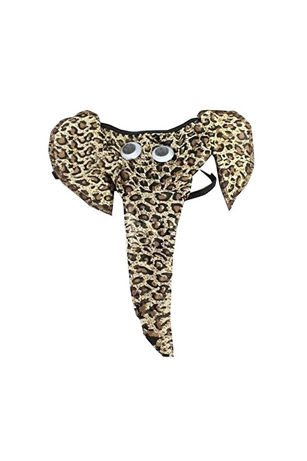 Creamlin Hommes Sexy Elephant Underwear Pouch Briefs Thongs Funny G-String Lover Gift Rouge 