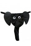 Creamlin Hommes Sexy Elephant Underwear Pouch Briefs Thongs Funny G-String Lover Gift Rouge 