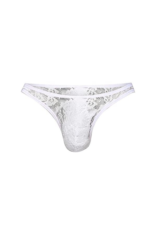Kashyke String Sexy Homme Coquine Hot String en Dentelle pour Hommes Culotte de Sexe Culotte en T Transparente pour Hommes so
