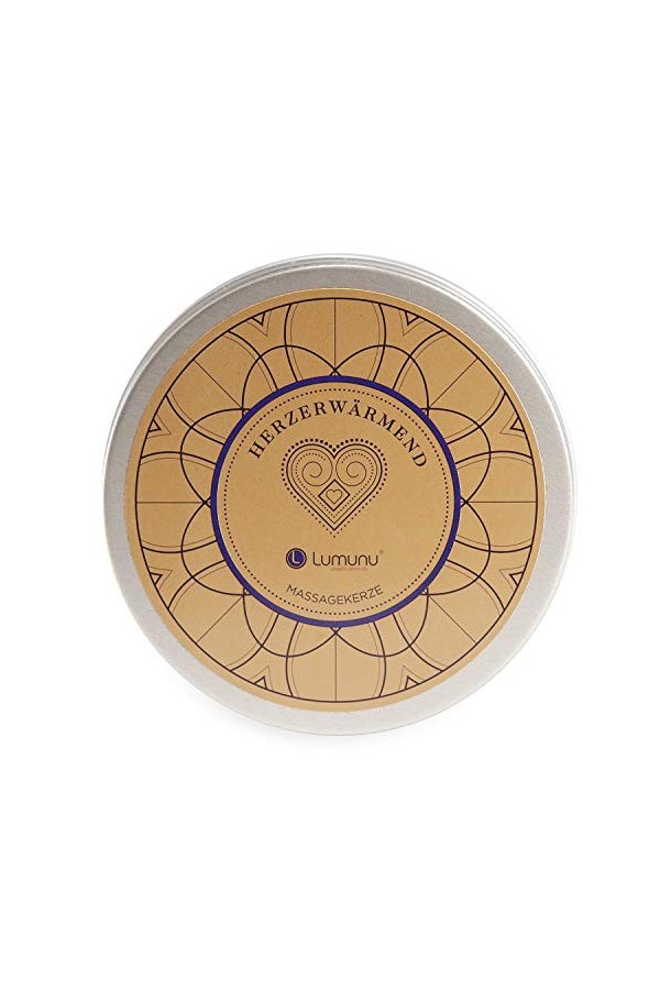 Lumunu by Venize Deluxe Aroma Bougie de massage Réchauffant le cœur, cire de massage soignante parfumée à base dhuiles natur