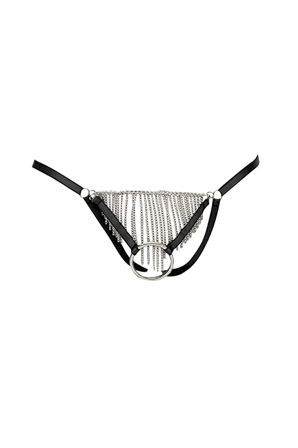 Robe Kimono Homme Nouveaux Hommes chaîne goût sous-vêtements Anneau Creux chaîne Couverture Hommes Sexy String Lingerie Sexy 