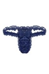 Gkojhj Open anal Hommes Sissy Briefs G String Dentelle Sexy String Sous-vêtements Culotte Bas Sexy Collège Vêtements, Marine,