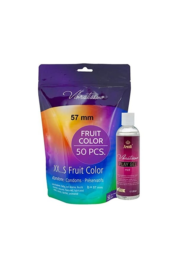 Vibratissimo - préservatifs « Mix » extra lubrifiés pour des sensations pures et naturelles - Paquet de 100