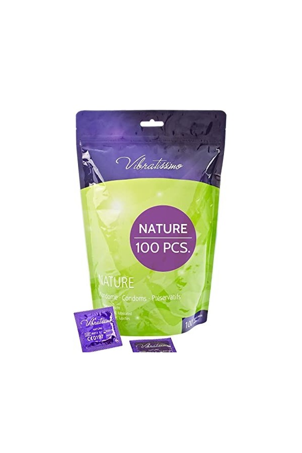 Vibratissimo - préservatifs « Mix » extra lubrifiés pour des sensations pures et naturelles - Paquet de 100