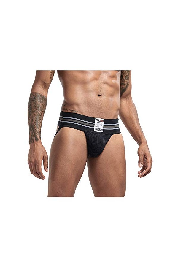 JOCKMAIL Sexy Homme Jock Sangle de Jock Sangle Souporter Strings et G Strings Large Ceinture Sexy sous-vêtements Slip 7 Coule