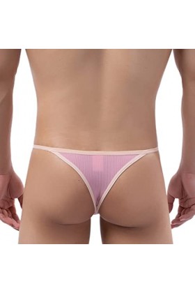 Faringoto String latéral détachable pour homme - Pantalon de bikini gay - Confortable et sexy, rose, M