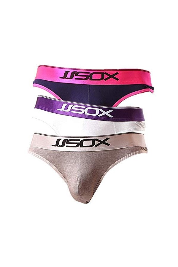 CSMARTE String sexy pour homme avec dos en T,L,Mélange de 5.