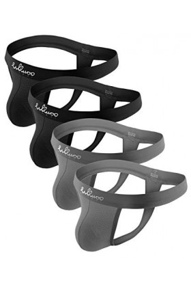 WLLWOO Jockstrap String Homme, Sexy Slip Extensible Tongs sous-vêtement Maille Lingerie Masculine Sport Sympa Le Support Athl