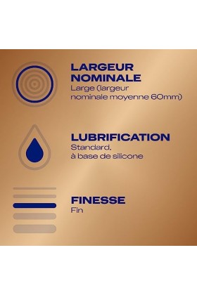 Durex NUDE XL - 32 Préservatifs Homme Fins et Extra Larges Conçus pour des Sensations Maximales - Lot de 4 x 8 pièces