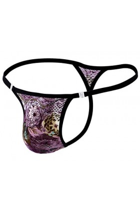 FEOYA- Homme Thong Sexy Évider Dentelle Taille Basse G-String Pouch T-Back Sport Mini Slip Ajustable Homme Sexy Jockstrap Tho