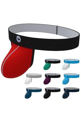 Real Men Lift Pouch Jock Strap – Sous-vêtements de soutien pour vasectomie – Soutien athlétique, Rouge W gris., Medium