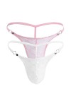 Mankini sexy en dentelle pour homme - String amusant - Boxer triangle - Taille basse - Extensible - Culotte bikini, 1 pièce B