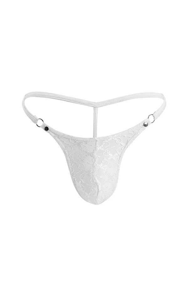 Mankini sexy en dentelle pour homme - String amusant - Boxer triangle - Taille basse - Extensible - Culotte bikini, 1 pièce B