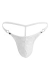 Mankini sexy en dentelle pour homme - String amusant - Boxer triangle - Taille basse - Extensible - Culotte bikini, 1 pièce B