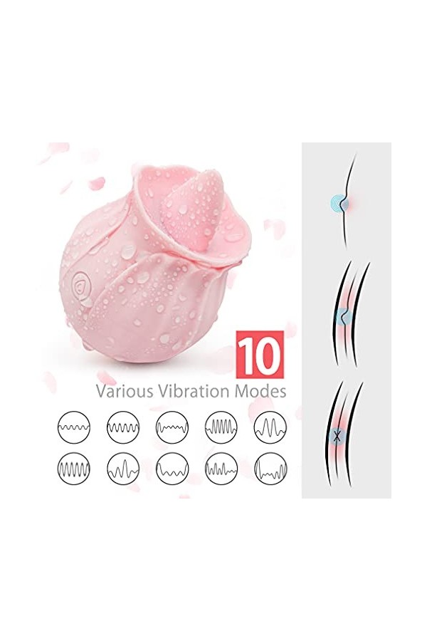 Vibrations de léchage de la langue,Puissant Vibromasseür Femme Clitoridien Süceur Point Ġ,Sextoys-e Femme Ṿib-r-an-t Aspirati