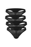 CSMARTE Homme Sexy String Ficelle T Retour Thong sous-vêtements,M,Noir-4 Noir