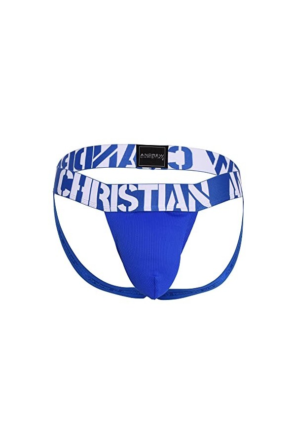 Andrew Christian sous-vêtement Homme Almost Naked® Power Rib Jock Royal - Taille XL