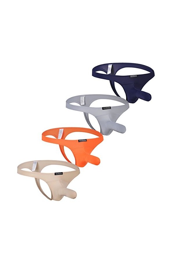 YUFEIDA Homme String Slips Sexy Tangas pour Homme Motif Camouflage Taille Basse Confort Culotte Bikini Briefs Lot