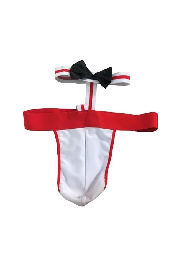 Mankini pour homme sexy et drôle Borat avec string de bain Lingerie Maillot de bain serveur Body Noël Anniversaire Blague Cad