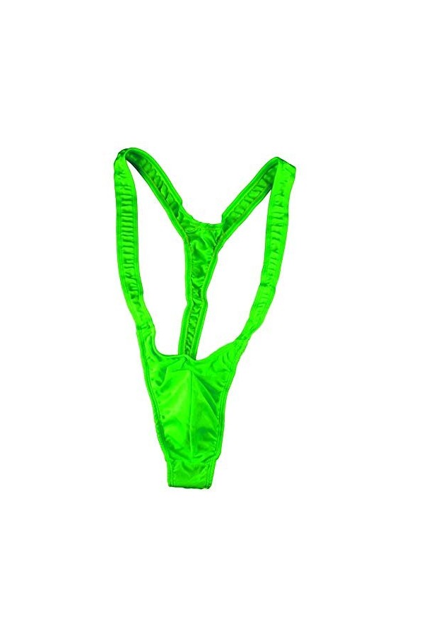 Creamlin String réglable pour homme style borat Vling élastique sous-vêtement sexy bretelles string string, rouge, Taille uni