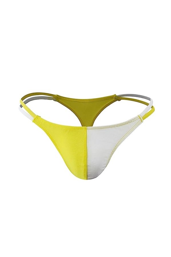VemeFufu String Homme Sexy Thong Tanga Slips Taille Basse sous-vêtement Respirant Confortable G-String T-Back Thong Briefs Ma