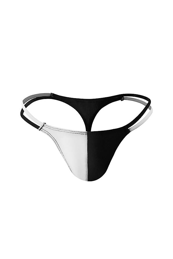 VemeFufu String Homme Sexy Thong Tanga Slips Taille Basse sous-vêtement Respirant Confortable G-String T-Back Thong Briefs Ma