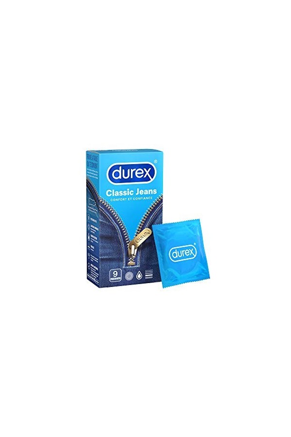 Durex CLASSIC JEANS - 16 Préservatifs - Confort et Confiance