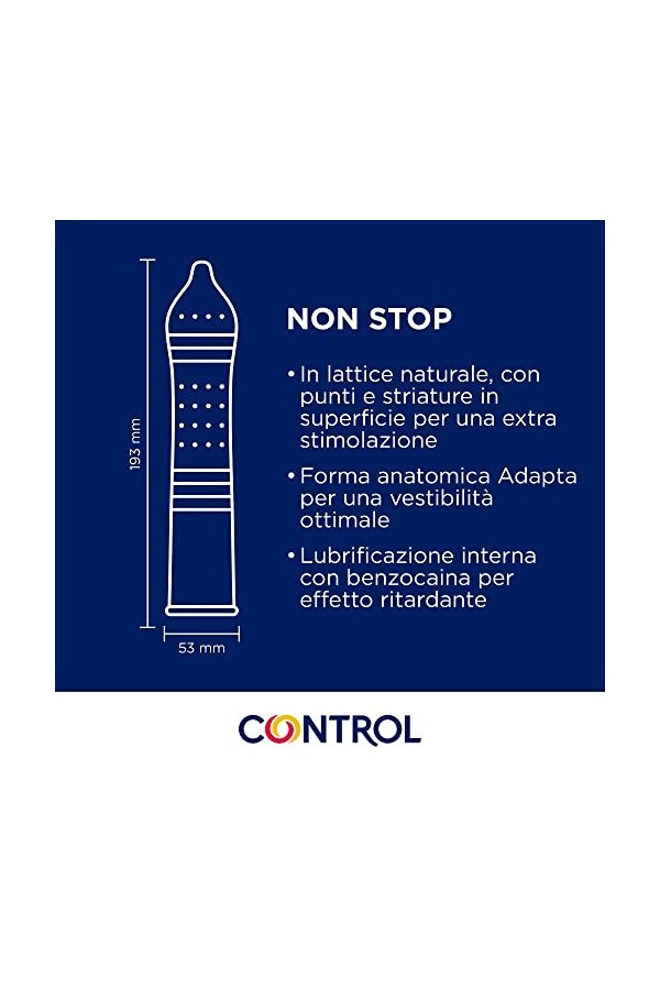 Control Non Stop Préservatifs retardateurs et stimulants - 24 préservatifs