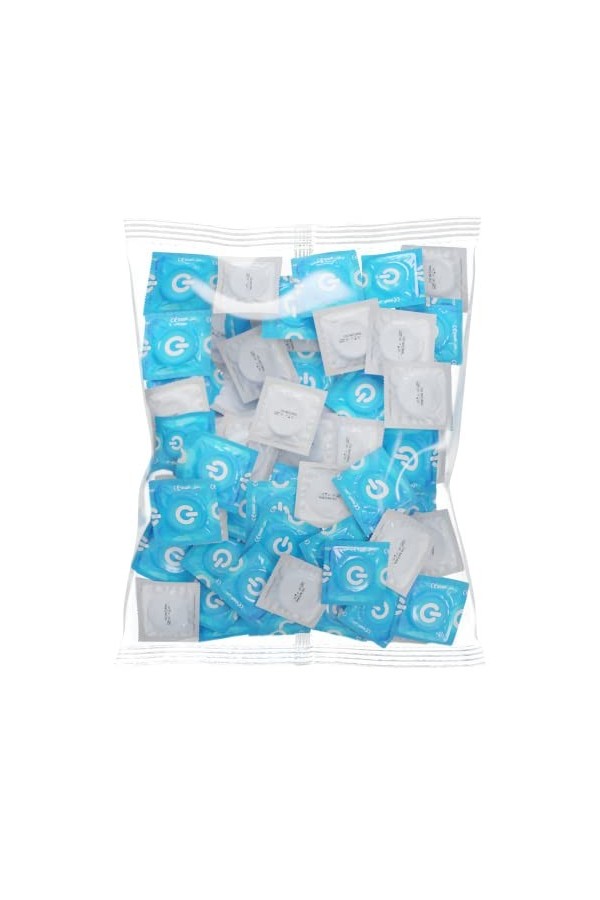 ON Préservatifs XX-Large I 57 mm de large I Pack de 100 I Préservatifs premium extra grands avec lubrifiant silicone I Epais