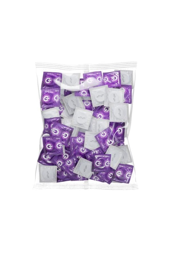 ON Préservatifs XX-Large I 57 mm de large I Pack de 100 I Préservatifs premium extra grands avec lubrifiant silicone I Epais