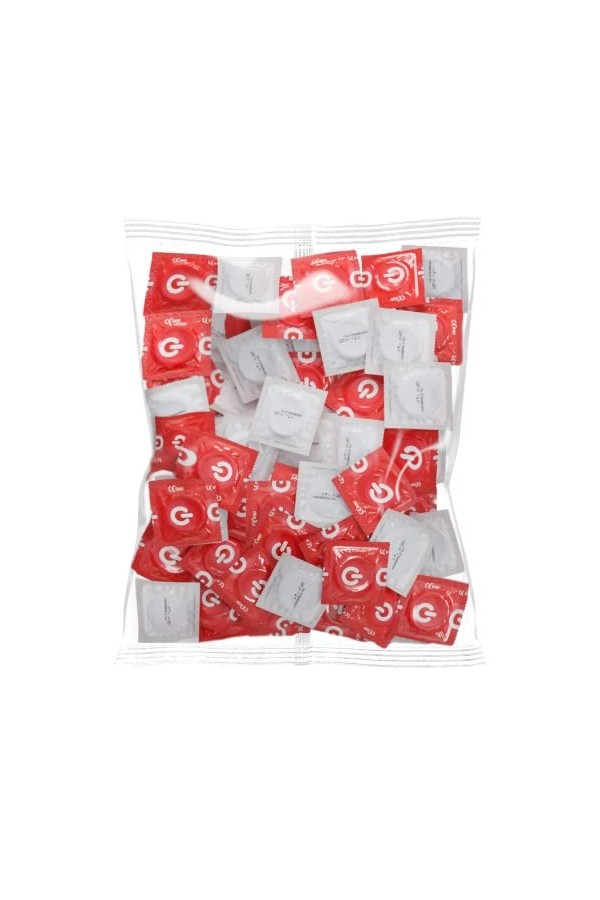 ON Préservatifs XX-Large I 57 mm de large I Pack de 100 I Préservatifs premium extra grands avec lubrifiant silicone I Epais