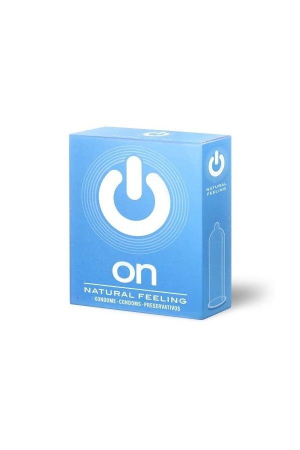 ON Préservatifs XX-Large I 57 mm de large I Pack de 100 I Préservatifs premium extra grands avec lubrifiant silicone I Epais