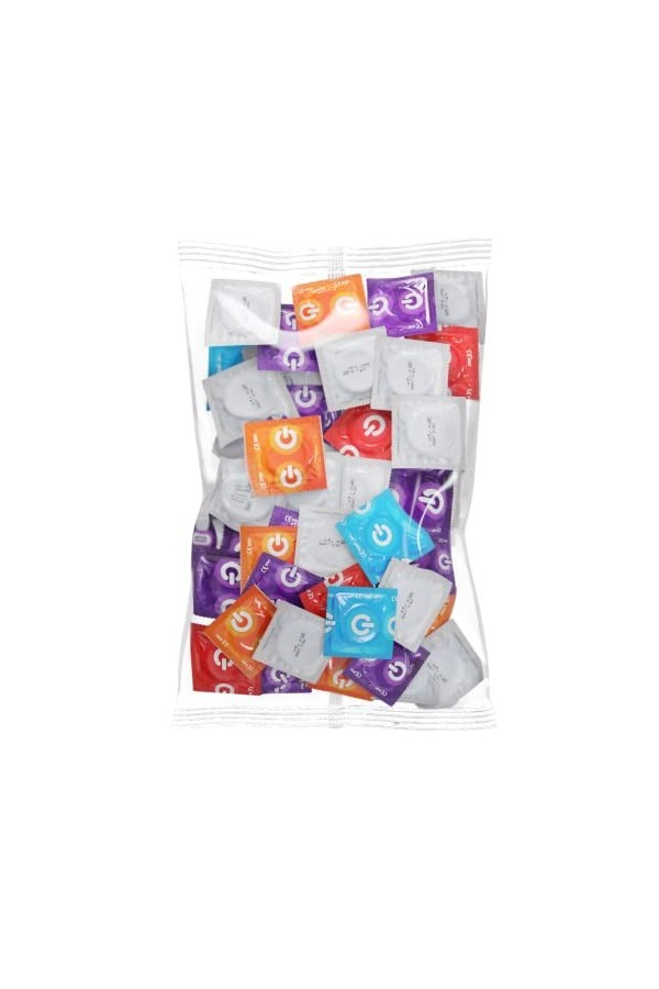 ON Préservatifs XX-Large I 57 mm de large I Pack de 100 I Préservatifs premium extra grands avec lubrifiant silicone I Epais