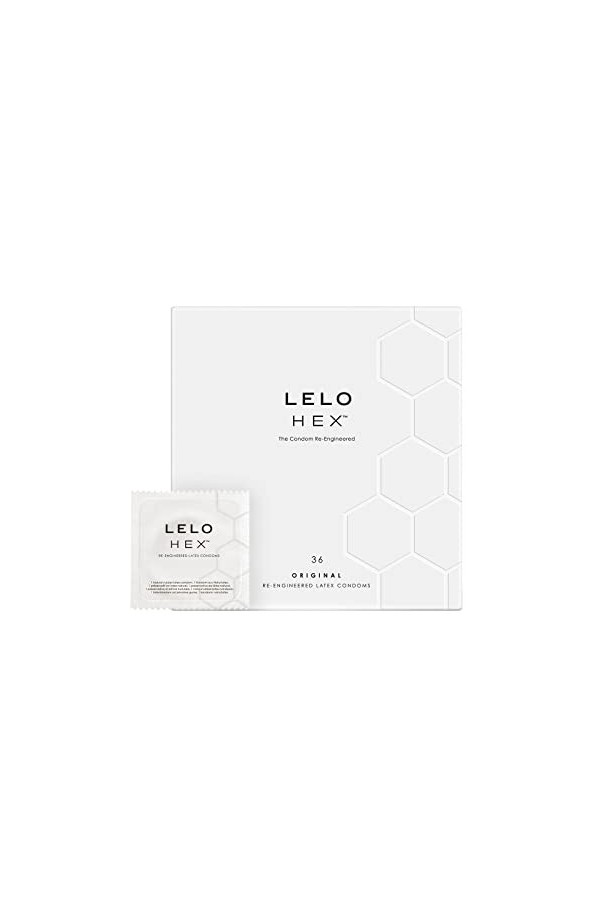 LELO HEX Préservatifs Réinventés - Nouveau Condom Ultra fin pour Plus de Plaisir - Preservatif Homme Fin légèrement Lubrifiés