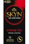 SKYN Intense Feel : Lot de 50 Préservatifs Intensément Perlés sans latex Skynfeel pour Homme | Préservatifs Fins, Forme Droit