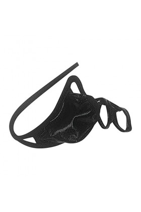 UnoSheng sous-vêtement sexy homme culotte sexy type c line pantalon taille basse homme culotte bague lettres poche trou de po