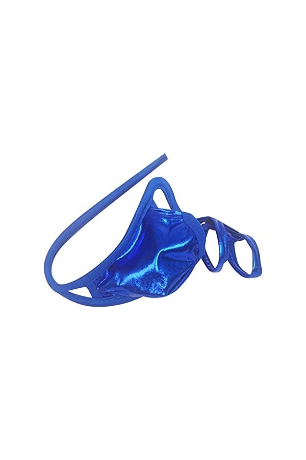 UnoSheng sous-vêtement sexy homme culotte sexy type c line pantalon taille basse homme culotte bague lettres poche trou de po