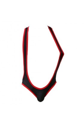 OLIns Homme Jockstrap Bulge Pouch Body String Sport Combinaison de Lutte Singlet Maillot de Corps Sexy Gay Bar Pub Gothique 